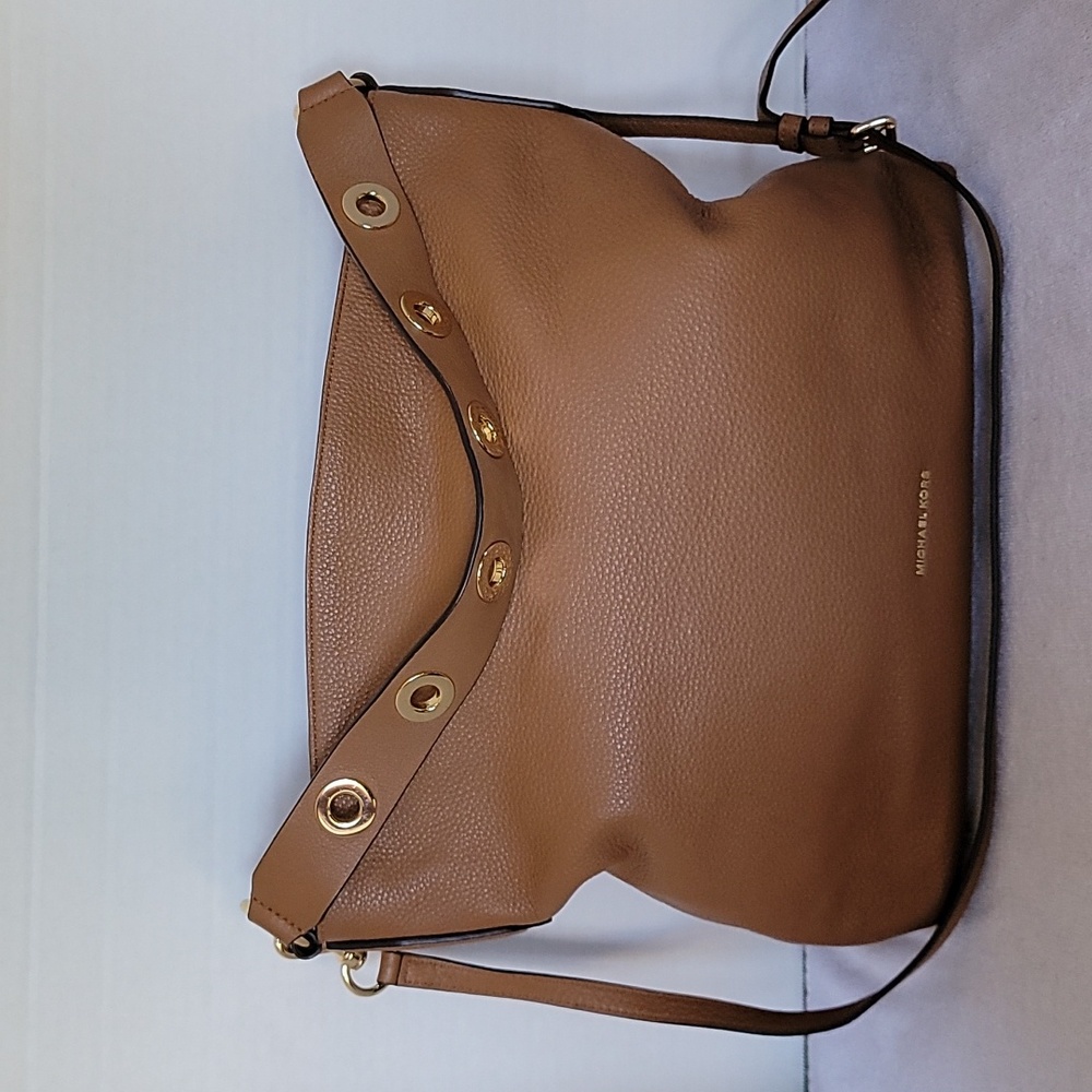 Michael Kors tan leather hobo handbag